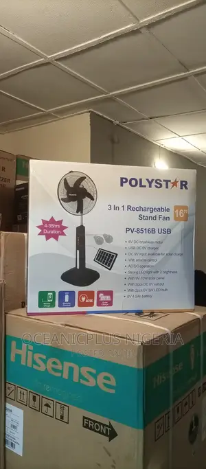 Original 16inches Polystar Rechargeable 3 in 1 Fan