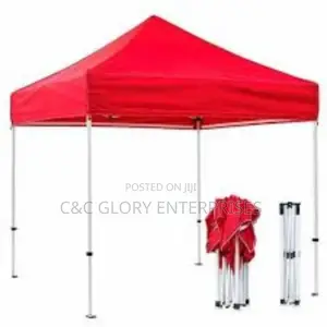 Foldable Canopy 10 by 10ft White Pole