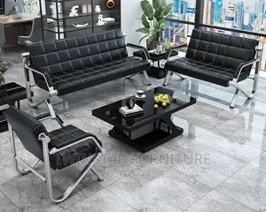 New Modern Leather 5 Seaters Office Sofa Chair