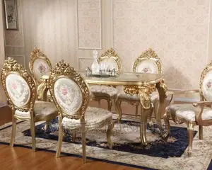 Modern Luxury Royal Dining Table Set With 6 Chairs