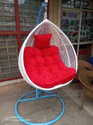 White Outdoor Relaxing Swinging Chair