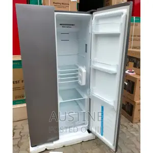 Brand New Hisense Side-Side 519L Refrigerator>Extenal>Silver