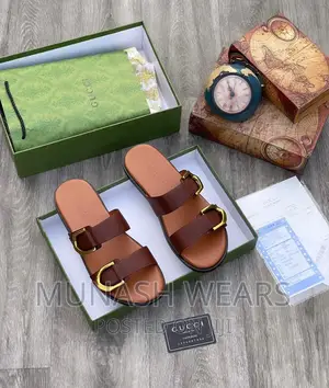 Original Leather Gucci X Versace Slipers