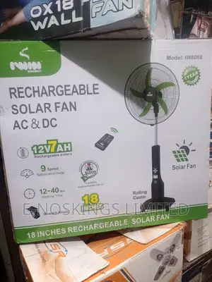 18 Inches Rechargeable Solar Fan