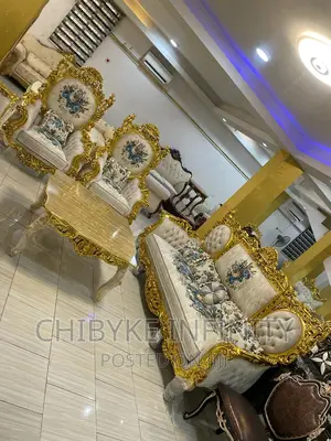 Modern 8 Seater Living Room Fabric Made Royal Sofa Chair.