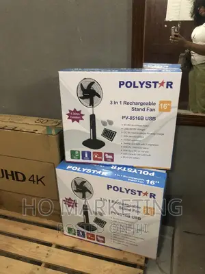 Standing Rechargeable Fan 16 Inches Polystar 3 in 1