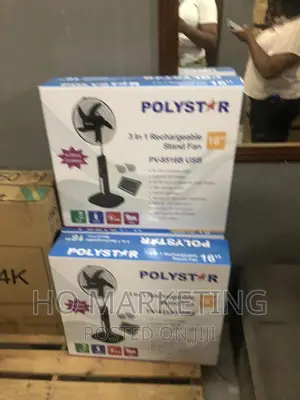 Polystar Rechargeable Fan (16 Inches)