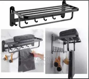 Black Executive Multiple Towel Rack