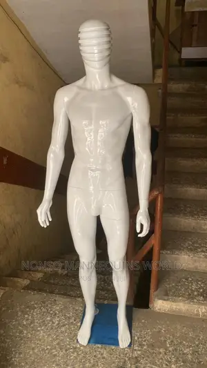 Spider Face Male Glossy White Display Mannequin