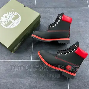 New Timberland Icon Red Black Nubuck Premium Waterproof SNKS