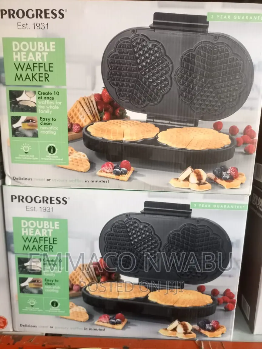 Progress Double Heart Waffle Maker.