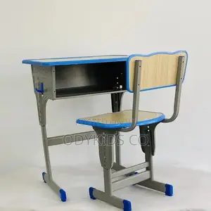 Large School Desk Wood Middle School Desks and Chairs Set