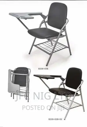 Leather Writing Pad Folding Chair