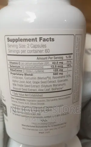 CELLGEVITY Natural Glutathione Booster/Antioxidant X120cap's