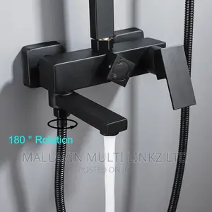 Black Bathroom Shower Sets With Shelf