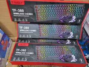TF-380 Rechargeable RGB Wireless Keyboard Mouse With Light