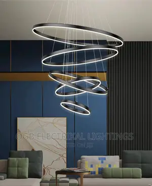 Modern 5 Round Ring Led Ceiling Chandelier
