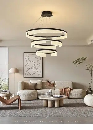 Black Round Led Chandelier