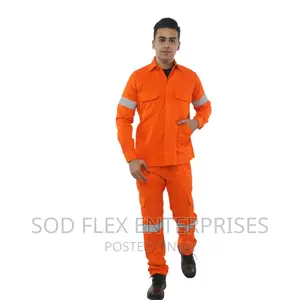 Up And Down Orange Safety Coveralls