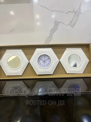 3 in 1 Luxury Wall Clock (White)
