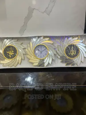 3 in 1 Luxury Design Wall Clock (Silver, Gold and Black)