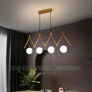 Gold Black Chandelier LED Glass Ball