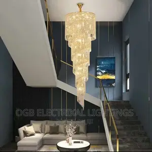Long Crystal Chandelier for Staircase