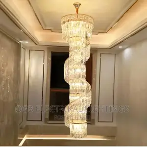 Long Luxury Crystal Chandelier