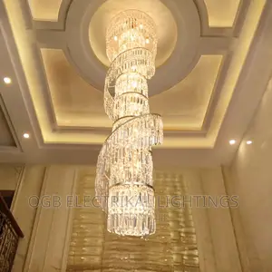 Long Luxury Crystal Chandelier
