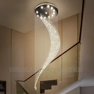 Long Staircase Crystal Chandelier