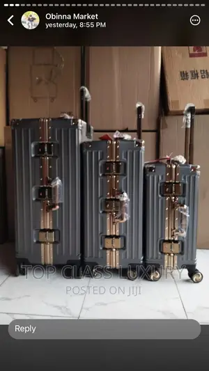 Thick 3 in 1 Set Aluminum Luggage and Traveling Boxes