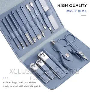 16pcs Stainless Steel Manicure/Pedicure Kit, Nail Care Tools