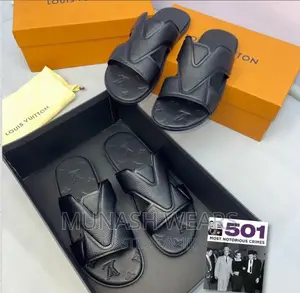 Louis Vuitton Leather Slipers