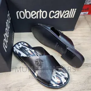 Original Italian Roberto CAVALLI Leather Slipers