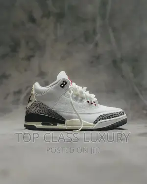 Original Air Jordan 3 'White Cement* Men Women Sneakers