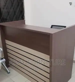 Brown Reception Desk Size 1.2 Meters