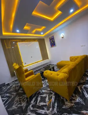 8 by 12 Tv Stand Console Wall Unit , and L Shape Sofa Set