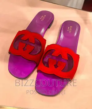 Original GUCCI Leather Slippers Available in Store