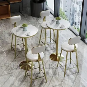 Luxury Tall Bar Stools and Table -Set of 2