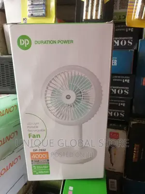 DP LED Light Rechargeable Portable Fan DP-7632