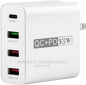 4-Port USB 53W Multi-Port Quick Charge With QC 3.0 Speed