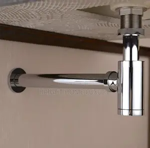 Chrome P-Trap Brass Basin Sink Waste Trap Drain Kit