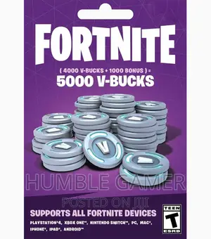 Fortnite 5000 V-bucks Gift Cards