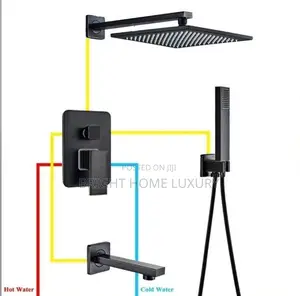 5 Ways Black Bathroom Condit Showers Mixer Combo Set