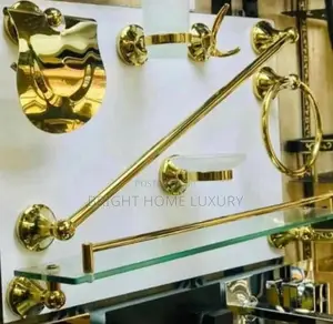 Luxury 7-Piece Bathroom Accessory Set Gold