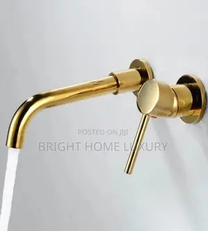 Gold Wall Mount Condit Bathroom Basin Sink Mixer Tap