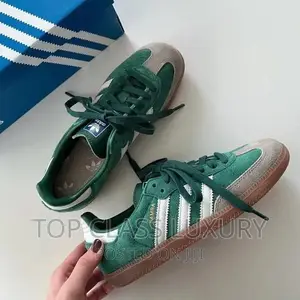 *Original Adidas Samba Og Collegaite Green Gum Grey Toe*