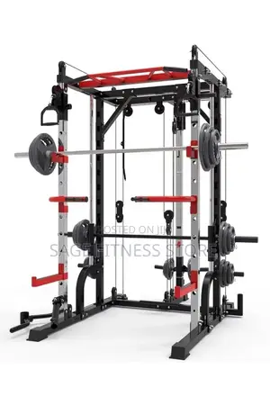 SMITH MACHINE- Commercial Squat Multifunctional Dip Station
