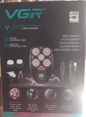5 in 1 Multifunctional Men's Rechargeable Rotary Shaver