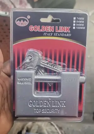 Golden Link Heavy Duty Padlock For Gates, Store & Warehouse